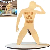 Syiyunran Geburtstag Geschenk Geldgeschenk Holzdekoration - 1 Stück, Original Aus Holz Deko, Größe 13x12cm, Spoof Notenhalter Lustige Geldgeschenke Geeignet für Freunde, Familie, Liebhaber