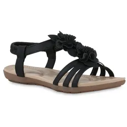 Damen Riemchensandalen in Schwarz