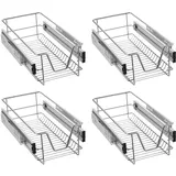 UISEBRT 4 Stück Küchenschublade Teleskopschublade 30cm - Küchenschrank Schrankauszug Schlafzimmerschränke Korbauszug vollauszug,für 27cm (Innenbreite) /30cm (Außenbreite) Schrankbreite