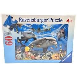 Ravensburger Puzzle Caribbean Smile 095933 60 Teile Delfine Kinder 36 x 26 cm...