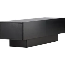 VCM Cuenca TV-Lowboard 160 x 47 x 45 cm Schwarz Glas/Holz/MDF/Melamin/Holzwerkstoff