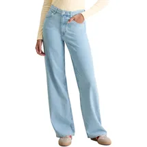 Marc O'Polo Weite Jeans "aus Organic-Cotton-Stretch-Mix", Damen, Gr. 33, Länge 32, light blau, Obermaterial: 95% Baumwolle, 4% Elastomultiester, 1% Elasthan, unifarben, loose fit normal, Jeans