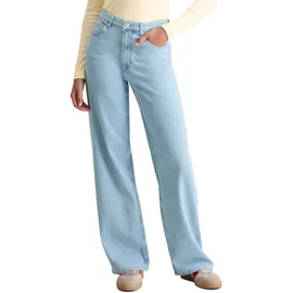 Marc O'Polo Weite Jeans "aus Organic-Cotton-Stretch-Mix", Damen, Gr. 33, Länge 32, light blau, Obermaterial: 95% Baumwolle, 4% Elastomultiester, 1% Elasthan, unifarben, loose fit normal, Jeans