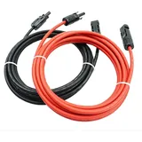 Profi-Verbindungskabel Verlängerungskabel beidseitig Solarstecker Solarkabel rot/schwarz 6mm2 inkl. montierter Solar-Stecker... (6mm28m)