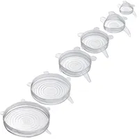 Westmark Frischhaltedeckel-Set Silikon Round transparent