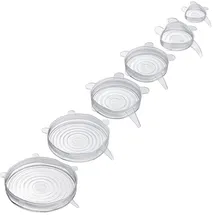 Westmark Frischhaltedeckel-Set Silikon Round transparent