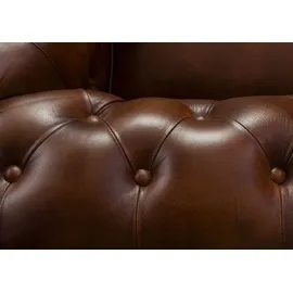 Massivmoebel24 Sessel Chesterfield Leder 105 x 75 x 82 cm Braun