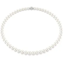 Swarovski Matrix Halskette Kristallperle Weiß Rhodiniert