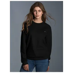 Sweatshirt TRIGEMA "TRIGEMA Sweatshirt in Waffeloptik", Damen, Gr. XXL, schwarz, 100% Baumwolle, casual, Sweatshirts