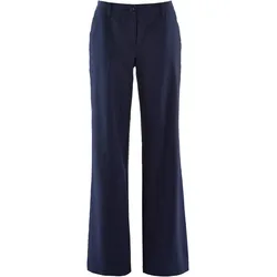 bonprix Webhose mit Leinen und Bequembund, blau, 54, Leinen