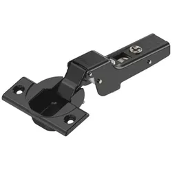 CLIP top Standardscharnier 110°, Mittelanschlag, ohne Feder, Topf: Schrauben, onyxschwarz