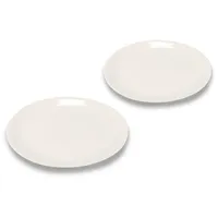 KaMel GmbH 2er Set Pizzateller aus Porzellan mit Aufdruck, ca. Ø 33 cm, verschiedene Designs (weiß)