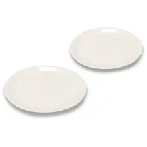 KaMel GmbH 2er Set Pizzateller aus Porzellan mit Aufdruck, ca. Ø 33 cm, verschiedene Designs (weiß)