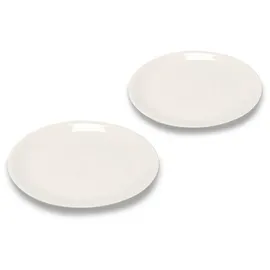 KaMel GmbH 2er Set Pizzateller aus Porzellan mit Aufdruck, ca. Ø 33 cm, verschiedene Designs (weiß)