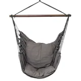 HOBEA-Germany Hängesessel uni grau XXL inkl. Aufhängung mit Innenkissen