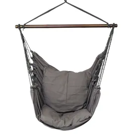 HOBEA-Germany Hängesessel uni grau XXL inkl. Aufhängung mit Innenkissen