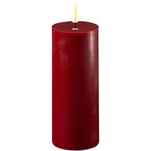 Deluxe Homeart Stumpenkerze 12,5 cm 5 cm bordeaux