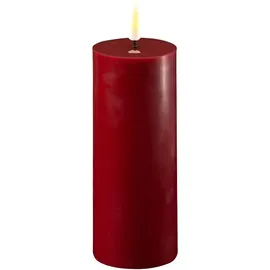 Deluxe Homeart Stumpenkerze 12,5 cm 5 cm bordeaux