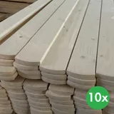 Zaunbretter, oberes Ende gerundet, 20x95x1200 mm, 10 Stk.