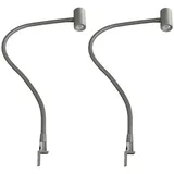 Kalb Material Für Möbel kalb Bettleuchte Grau 2 St.