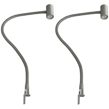 Kalb Material Für Möbel kalb Bettleuchte Grau 2 St.