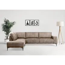 otto home Ecksofa OTTO HOME "OLAND L-Form, B: 289 cm, Skandi-Design", grau (taupe), B:289cm H:85cm T:210cm, 100% Polyester, Sofas, Ecksofa, Struktur, Flachgewebe, Luxus-Microfaser, Boucle