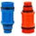 tecuro Universal Baustopfen - Abdrückstopfen für 3/8-1/2 und 3/4 Zoll - Kunststoff Doppelpack je 1 x blau/rot