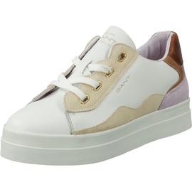 GANT FOOTWEAR Damen AVONA Sneaker, White/Lavender, 39 EU
