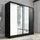 A&J MöbelLand Schwebetürenschrank SOLO 200 x 215 x 59,5 cm Schwarz/Weiß