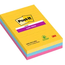 Post-it Super Sticky Haftnotizen extrastark 46453SSA farbsortiert, 3 Blöcke