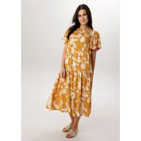 Aniston SELECTED Sommerkleid Geblümt Beige 36