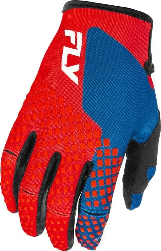 Fly Racing Kinetic Handschuhe Rot Weiss Blau - XL