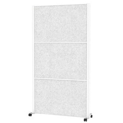 MAUL Akustik-Trennwand MAULconnecto 9611102, hellgrau 100,0 x 182,0 cm mit Rollen