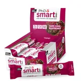 PhD Smart Dark Chocolate & Raspberry Riegel 12 x 64 g