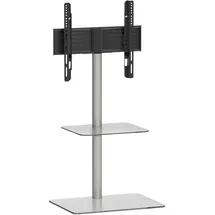 VCM Alani TV-Rack 60x100x45 cm Silber/Glas