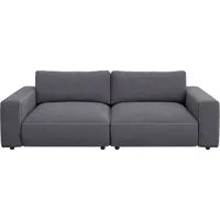 Musterring Big-Sofa LUCIA Mega Sofa, hoher Sitzkomfort, Breite 252cm, Kontrastnaht, in vielen Qualitäten und 4 unterschiedlichen Nähten, 2,5-Sitzer grau