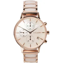 HOLZKERN Chronograph Shiny Perlmutt/Keramik 38 mm
