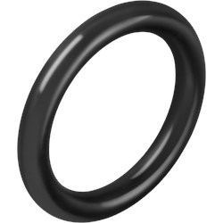 Voluminöser Gummi-Penisring, 4,5 cm, schwarz