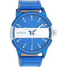 Oozoo OOZOO, blau (jeansblau), Armbanduhren, Herren, Armbanduhr, Herrenuhr, Lederarmband, analog