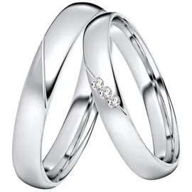 DOOSTI Trauring »Schmuck Geschenk Silber 925 Trauring Ehering Partnerring LIEBE« wahlweise mit oder ohne Zirkonia, 82054510-62 silberfarben ohne Zirkonia