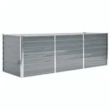 vidaXL Garten-Hochbeet verzinkter Stahl rechteckig 240 x 80 x 77 cm Grau 