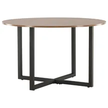 Livetastic Ø 120 cm schwarz Walnuss