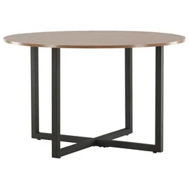 Livetastic Ø 120 cm schwarz Walnuss