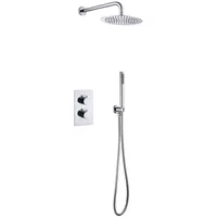 Aloni Unterputz Regendusche 25 cm Komplettset mit Wandbrausekopf Arm