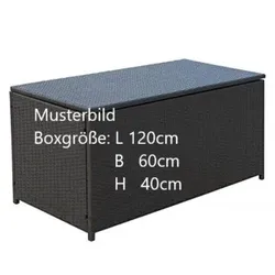 Aufbewahrungsbox 120x60x40, Polyrattan, anthrazit