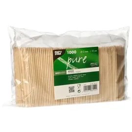 Papstar 10000 Spieße, Holz "pure" Ø 3 mm, 10 cm