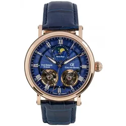 Carl von Zeyten -Murg Herrenuhr Blau Roségold Mondphase Saphirglas Automatik 46mm- CVZ0054RBSR
