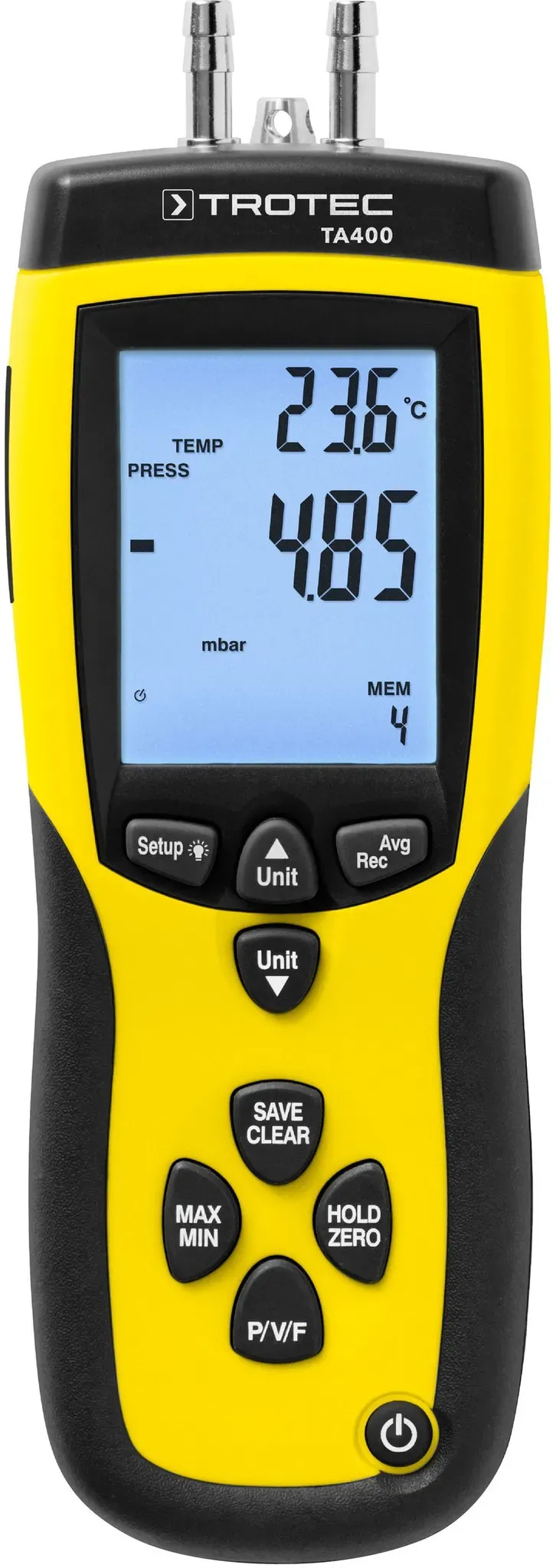 Trotec Anémomètre TA400 tube de Pitot incluant un certificat d'étalonnage
