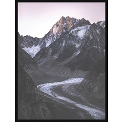 ANY IMAGE Digitaldruck »Mer de Glace in Chamonix«, Rahmen: Buchenholz, Schwarz