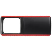 Wedo Outdoor-Rechtecklupe mit LED-Beleuchtung, rot